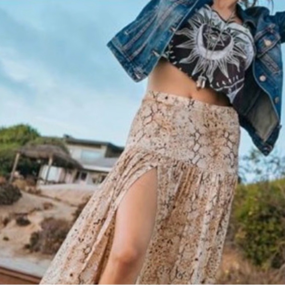 Spell & The Gypsy Aloha Python Split Maxi Skirt I… - image 6